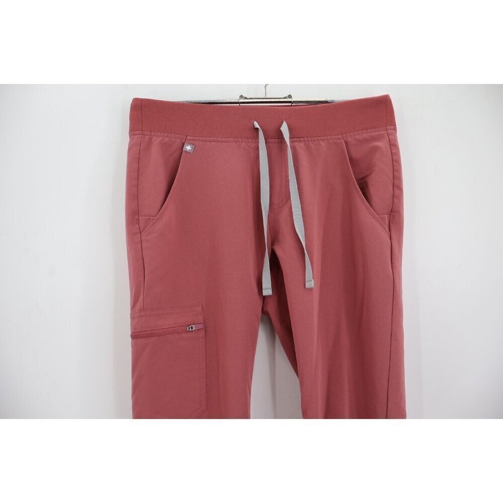 Figs Zamora Jogger Scrub Pants Womens Size XS Salmon Mauve Drawstring Nursing - Picture 3 of 13